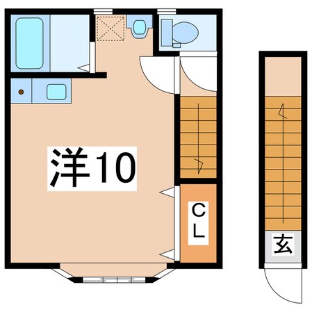 郡山富田駅 徒歩13分 2階の物件間取画像